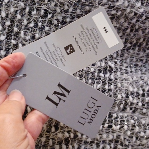 Luigi Moda Italian Knit Bag Style Mini Dress NWT - Picture 2 of 7